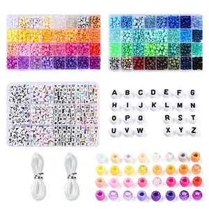 3 Boxs DIY Acrylic Beads Bracelets Making Kits