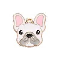 Animal Puppy Alloy Enamel Pendants