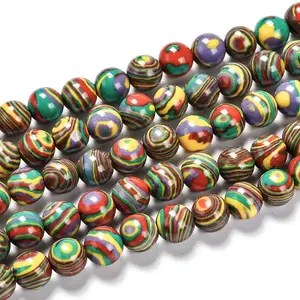 Synthetic Malachite Beads Strands