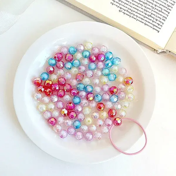 AB Color Plated Transparent Acrylic Beads