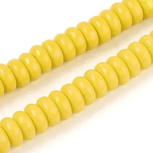 Opaque Spray Painted Glass Beads