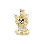 Brass Micro Pave Cubic Zirconia Pendants