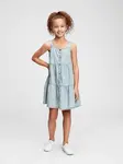 GAP Dětské šaty denim tiered dress - Holky