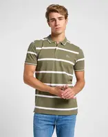 Tričko s límečkem LEE Pique Polo in Mercantile Green Stripe 112363858 Velikost: L