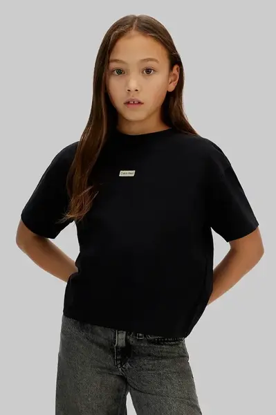 Dětské tričko Calvin Klein Jeans černá barva, IG0IG03063