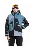 Meatfly pánská SNB & SKI bunda Shader Blue Sea / Silver | Šedá | Velikost XL
