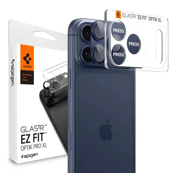 Spigen Optik Pro XL TR EZ Fit ochrana fotoaparátu, iPhone 17 Pro Max, modrá
