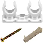 Príchytka dvojitá na rúry 16/18 mm (5 ks)