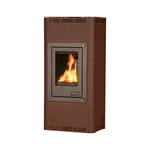 Kachle s výmenníkom AQUAFLAM 12, hnedá, zamatová, základná regulácia FLHSF29-039