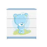 Dětská komoda Babydreams modrá - Modrý medvídek