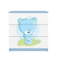 Dětská komoda Babydreams modrá - Modrý medvídek