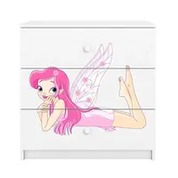 Dětská komoda Babydreams bílá - Víla 2