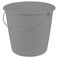 Kbelík s kovovou rukojetí 10 l šedý 28,5x26