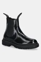 Kožené kotníkové boty Gant Timbly dámské, černá barva, na plochém podpatku, 31551066