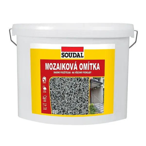 Soudal mozaiková omítka 027 světle šedá 8 KG