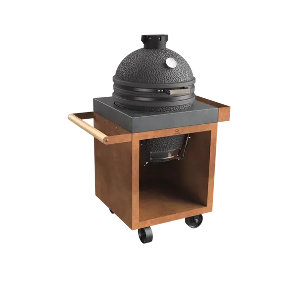 Pojízdný stůl OFYR Corten 65 PRO Concrete TB, pro kamado grily
