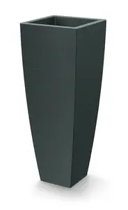 Ethick Květináč MOODA SQUARE HIGH 40 cm, černý granit