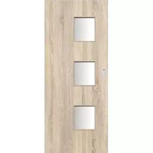 Posuvné dveře Trio 3*3 90L dub sonoma