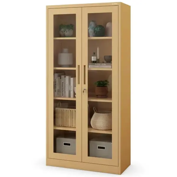 Kovová Kancelářská Regál Amelia béžová