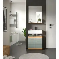 MID.YOU KOUPELNA barvy dubu, šalvějově zelená