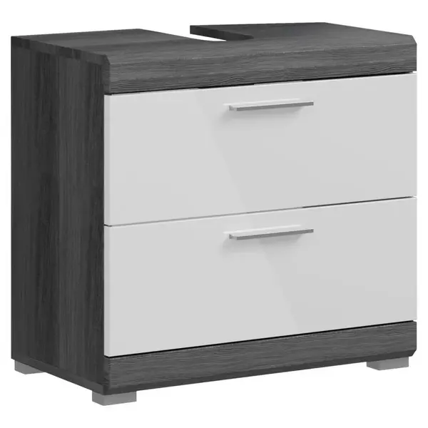 MID.YOU SKŘÍŇKA POD UMYVADLO, vysoce lesklá bílá, antracitová, šedá, 60/56/34 cm