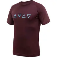 Sensor MERINO BLEND ELEMENTS Pánské funkční triko, vínová, velikost