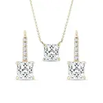 Sada šperků s lab grown diamanty ve žlutém zlatě KLENOTA
