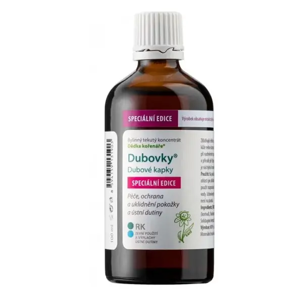 DĚDEK KOŘENÁŘ Dubovky dubové kapky SPECIÁLNÍ EDICE 100 ml