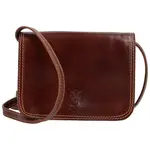 Módní dámská kožená crossbody kabelka Sofii, hnědá