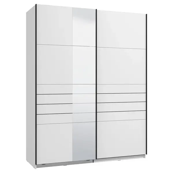 Xora SKŘÍŇ S POSOUVACÍMI DVEŘMI, bílá, 145,5/217,5/61 cm