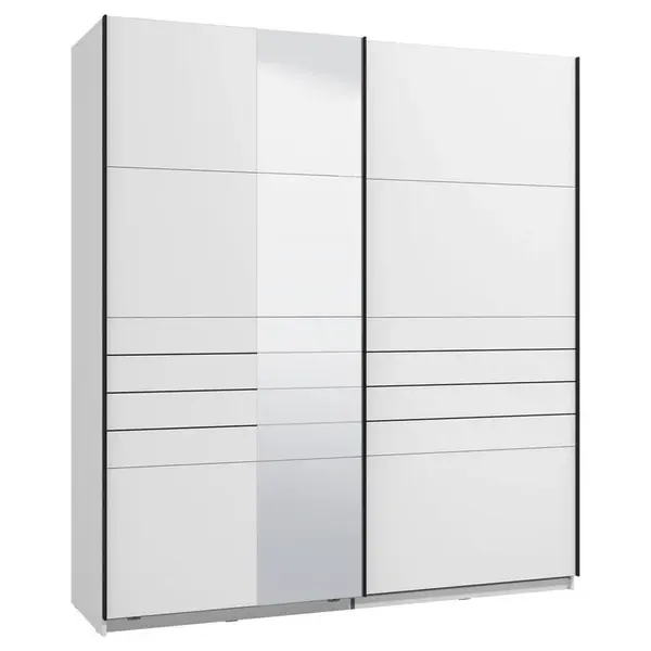 Xora SKŘÍŇ S POSOUVACÍMI DVEŘMI, bílá, 195/217,5/61 cm