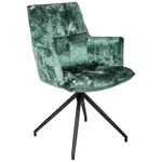 Novel ŽIDLE S PODRUČKAMI, železo, samet, černá, petrolej