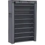 REGÁL NA BOTY, tmavě šedá, 88/160/28 cm