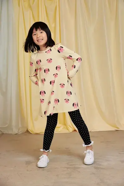 Dívčí šaty Mini Rodini Doggies