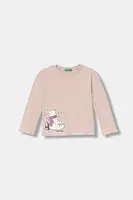 Detská bavlnená košeľa s dlhým rukávom United Colors of Benetton