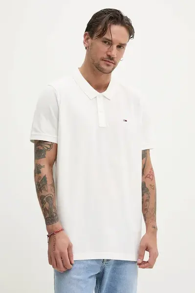 Tommy Jeans polo pánské bavlněné