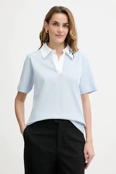 Bavlněné tričko Karl Lagerfeld dámské, černá barva, A3W17113