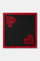 Hedvábný šátek AllSaints dámský, černá barva, 29ASWC531515