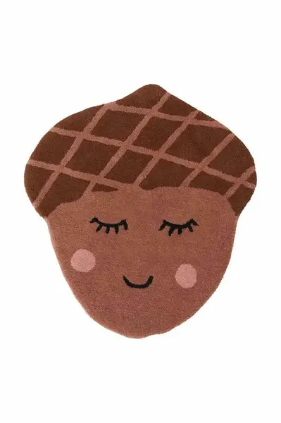 Kobereček s vlnou OYOY Acorn 80 x 80 cm hnědá barva