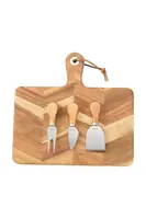 Servírovací prkénko na sýry s příbory Dorre Ollie 30 x 29 cm 4 části