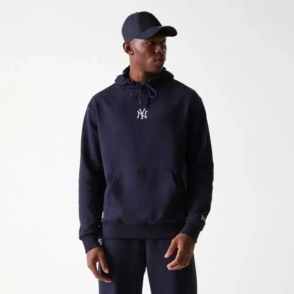 New Era NEW YORK YANKEES MLB LEAGUE ESSENTIAL MIDI Pánská mikina, tmavě modrá, velikost
