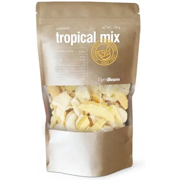 GymBeam LYOFILIZOVANÝ TROPICKÝ MIX - 100 G Snack, , veľkosť