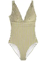 Next Jednodielne plavky  béžová / kaki