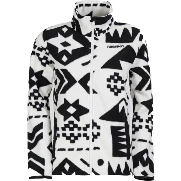 FUNDANGO SERENA Dámska flísová mikina, biela, veľkosť