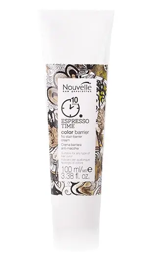 Nouvelle-Espressotime FAREBNÁ BARIÉRA Ochranný krém proti škvrnám na pokožke tváre: zabraňuje tvorbe škvŕn na pokožke bez ovplyvnenia výsledku.