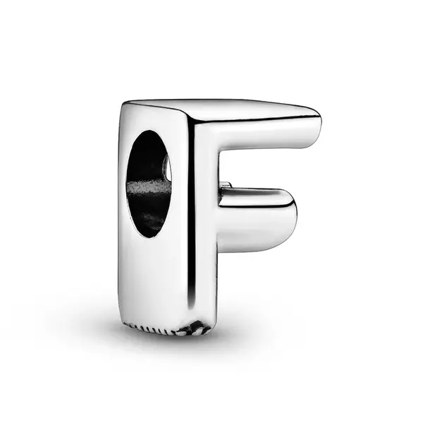 Pandora Strieborná korálka "F" Moments 797460