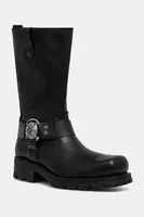 Kožené členkové topánky New Rock Itali Negro, Motorcycle Negro