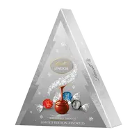 LINDT LINDOR Vánoční stromeček Stříbrný Mix 125 g