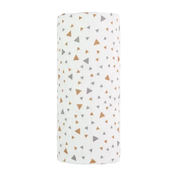 T-TOMI Veľký bavlnený uterák TETRA Béžové trojuholníky