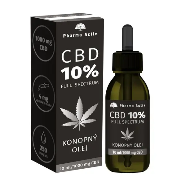 Pharma Activ CBD 10% Full Spectrum Konopný olej 1000 mg 10 ml